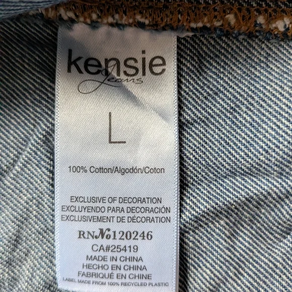 Kensie Blue Denim Jean Jacket - Picture 3 of 4